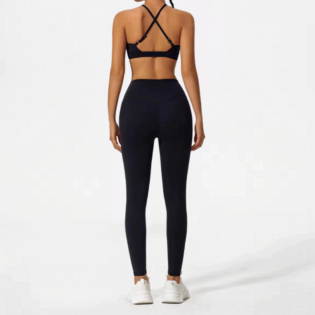 Top com Calça Flare Cós V Basic