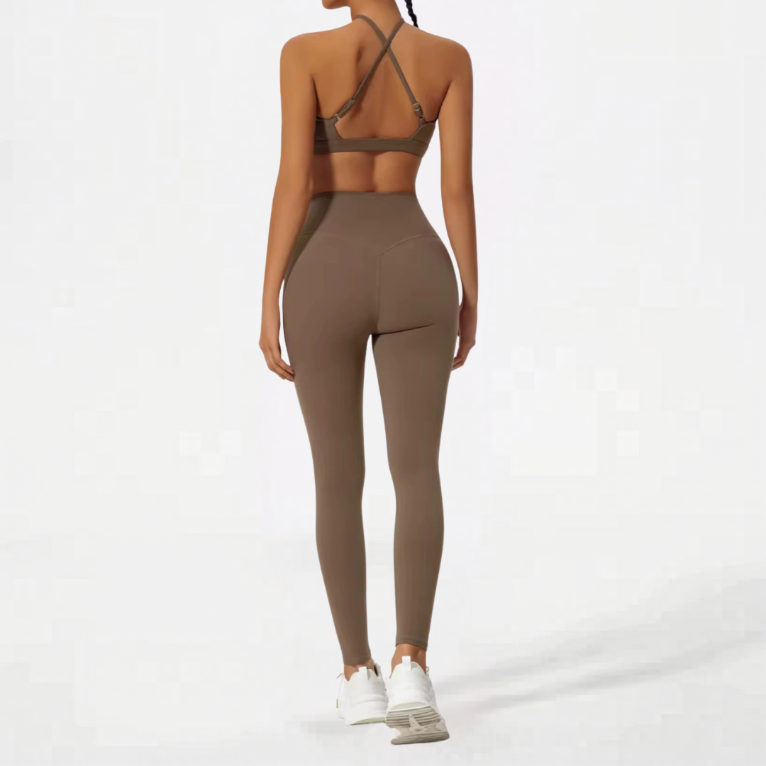 Top com Calça Flare Cós V Basic