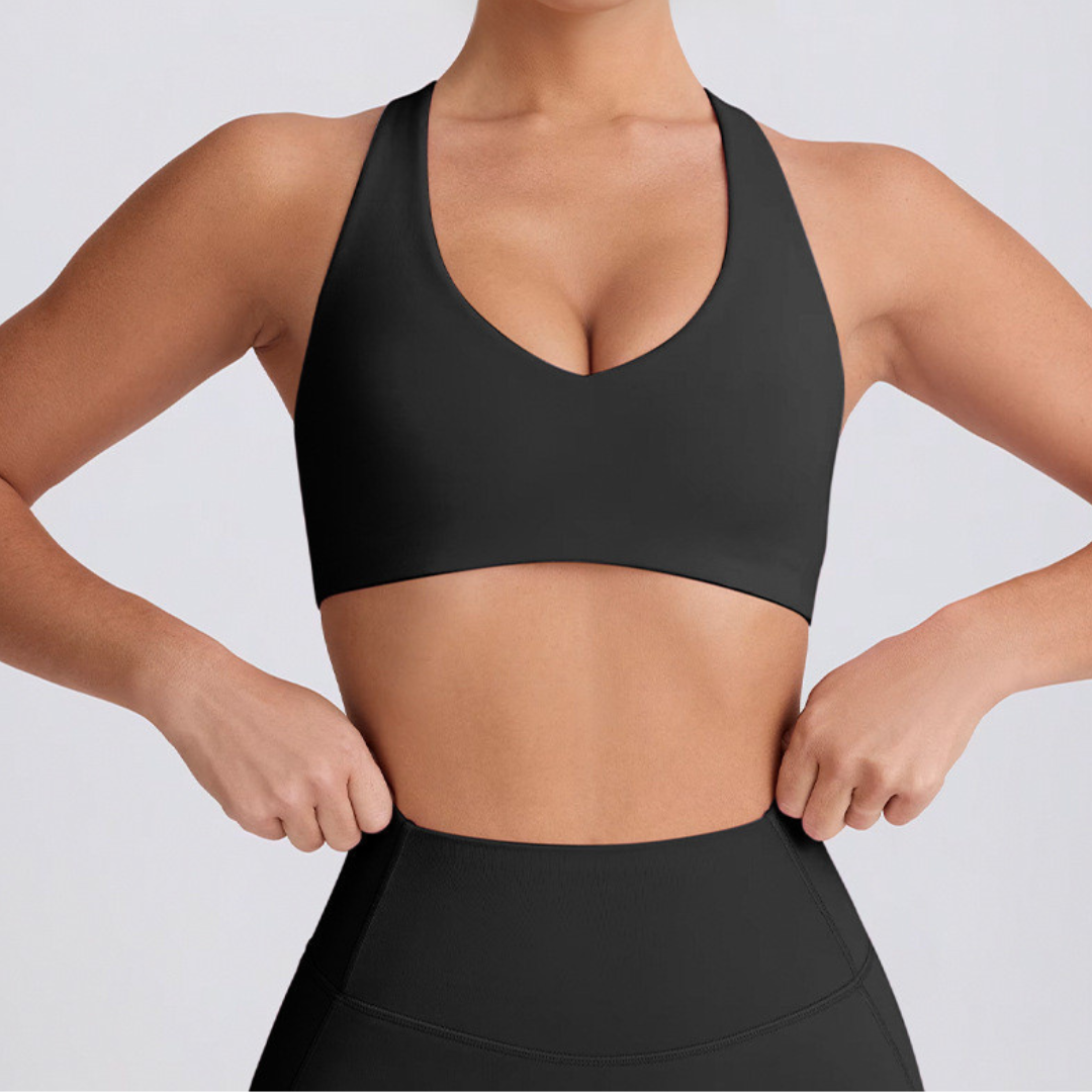 Top com Calça Flare Cós V Basic