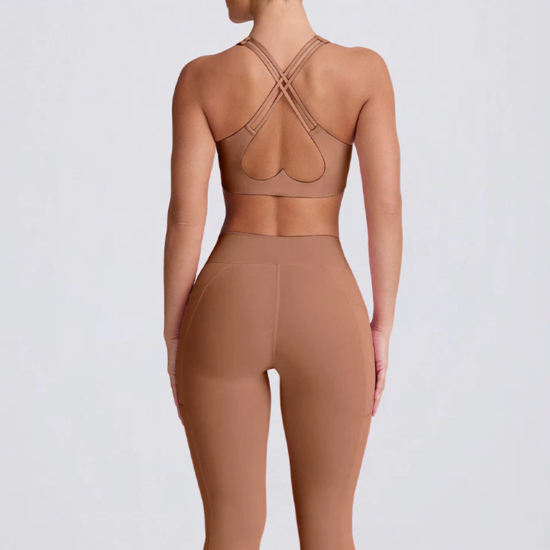 Top com Calça Flare Cós V Basic