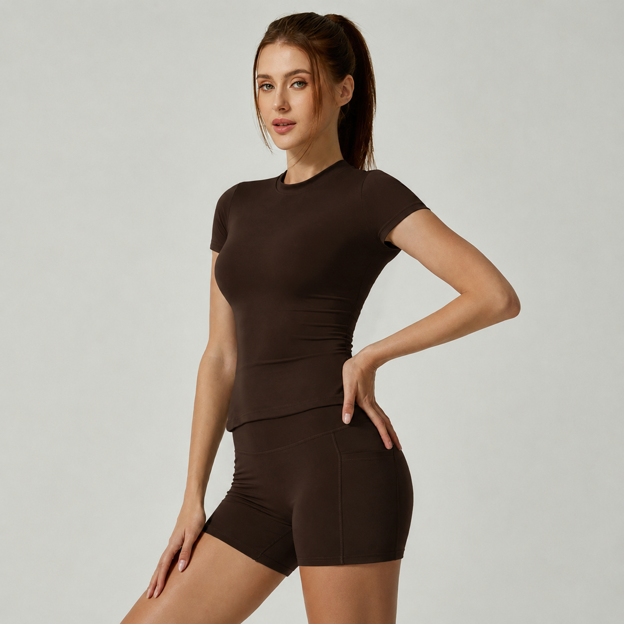 Conjunto Blusa Meia Manga e Shorts Mari
