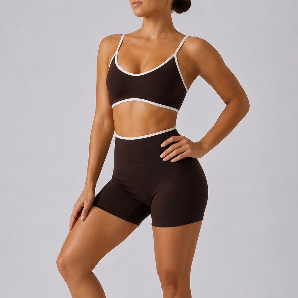 Conjunto Top Push Up e Shorts Bia