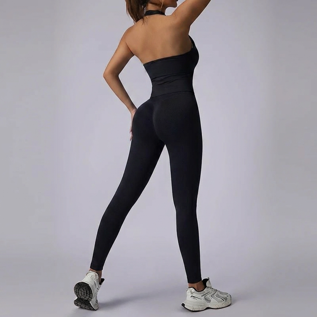 Conjunto Top Halter Push Up Interno e Calça Legging Modeladora Buum Lifting