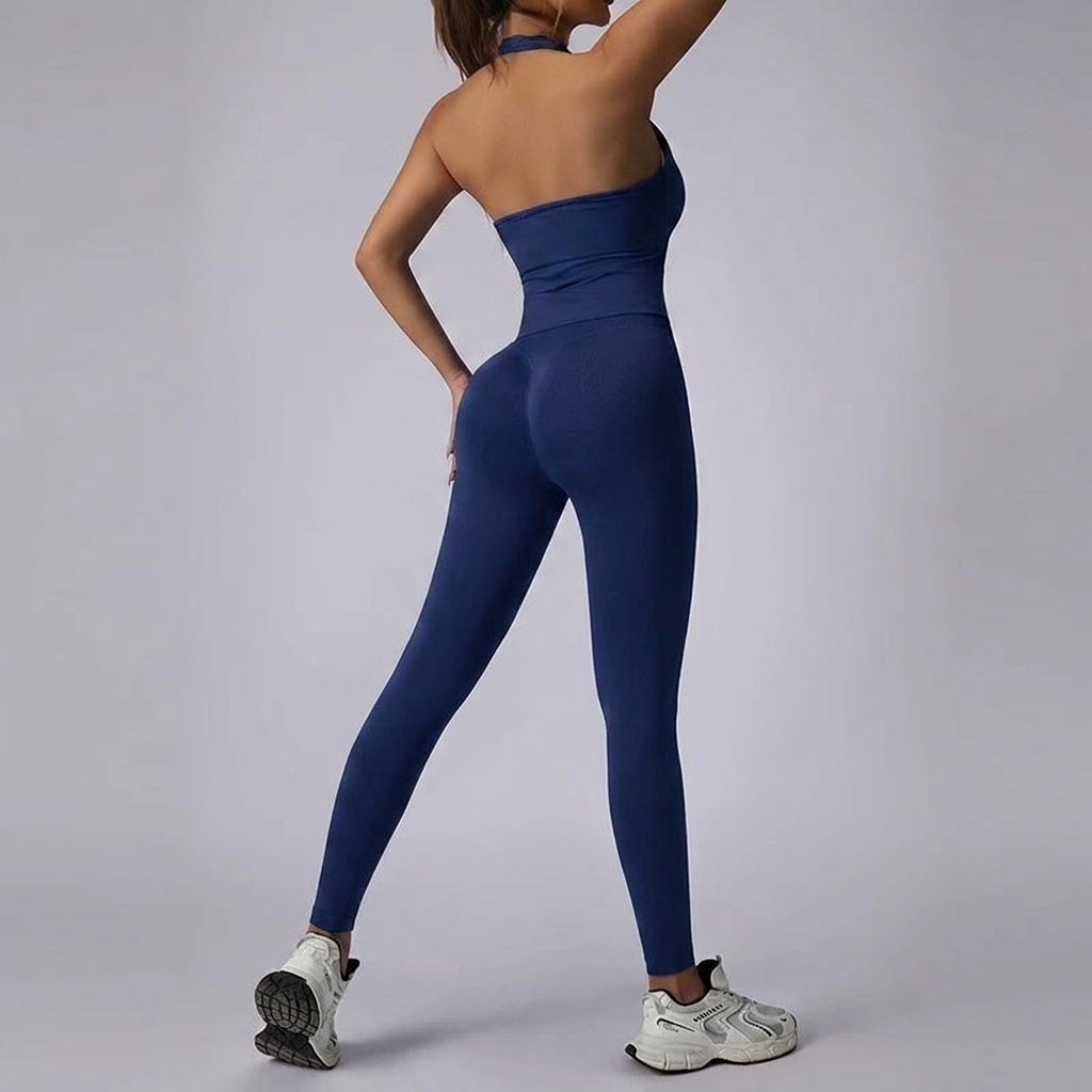 Conjunto Top Halter Push Up Interno e Calça Legging Modeladora Buum Lifting