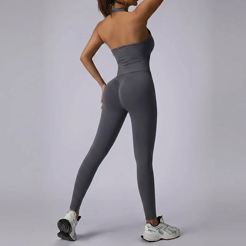 Conjunto Top Halter Push Up Interno e Calça Legging Modeladora Buum Lifting