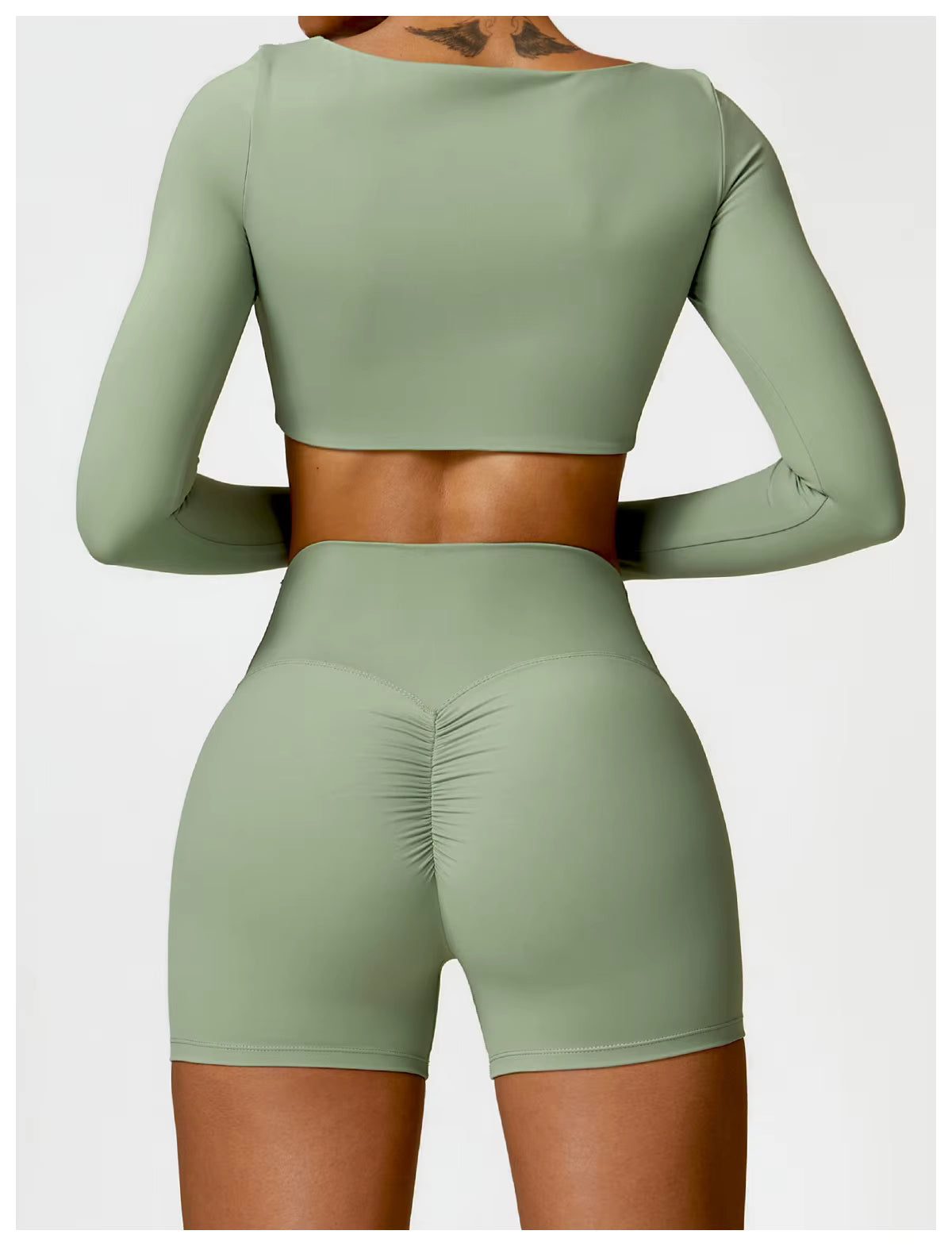 Conjunto Top Manga Longa e Shorts Efeito Buum