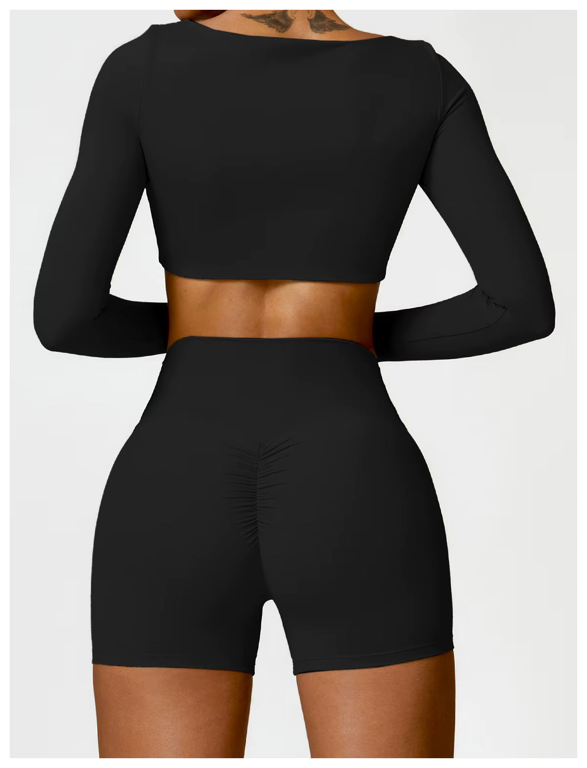 Conjunto Top Manga Longa e Shorts Efeito Buum