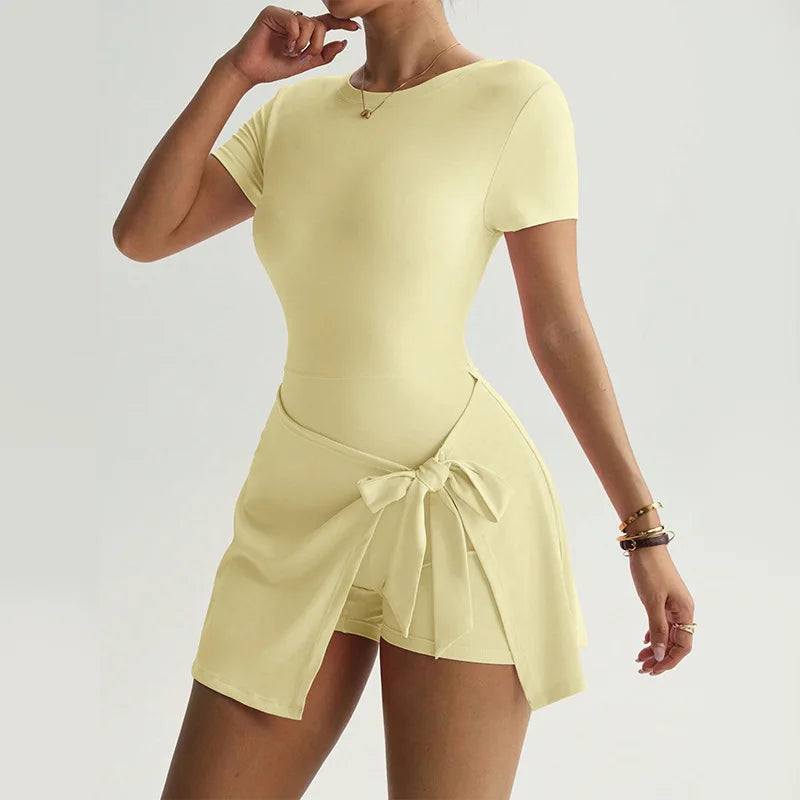 Vestido Sob Shorts Meia Manga Liz