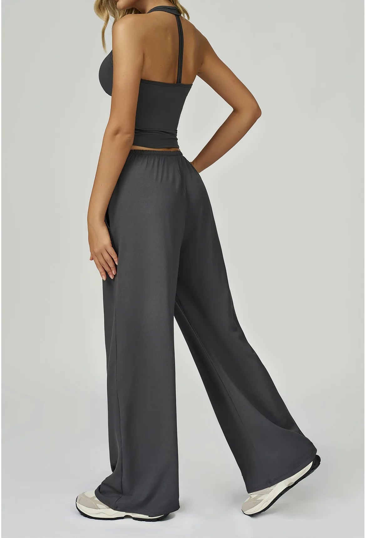 Conjunto Top Alça e Calça Wide Leg Soft Motion Buum