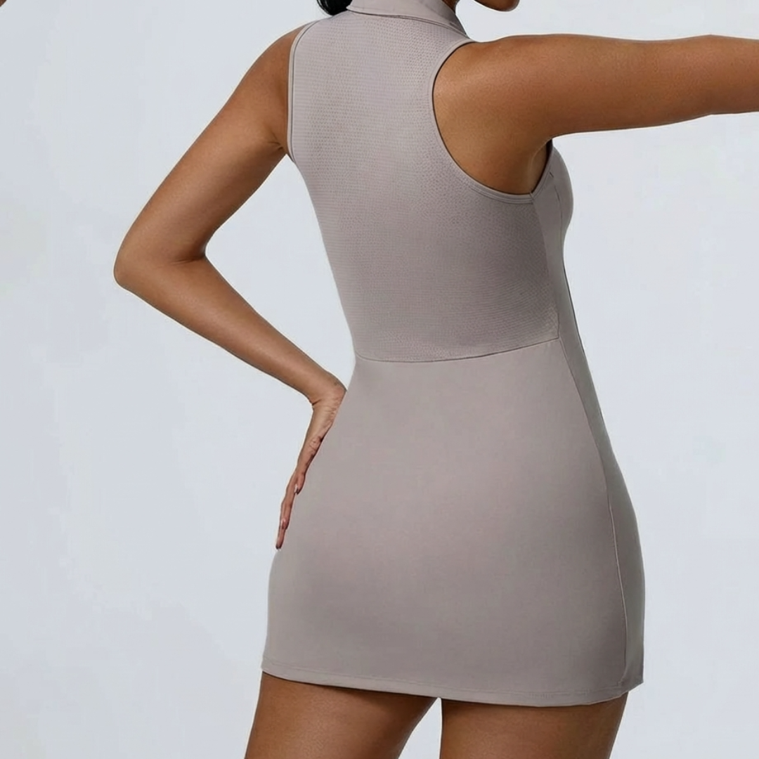 Vestido Esportivo Gola Polo Zíper Valérie