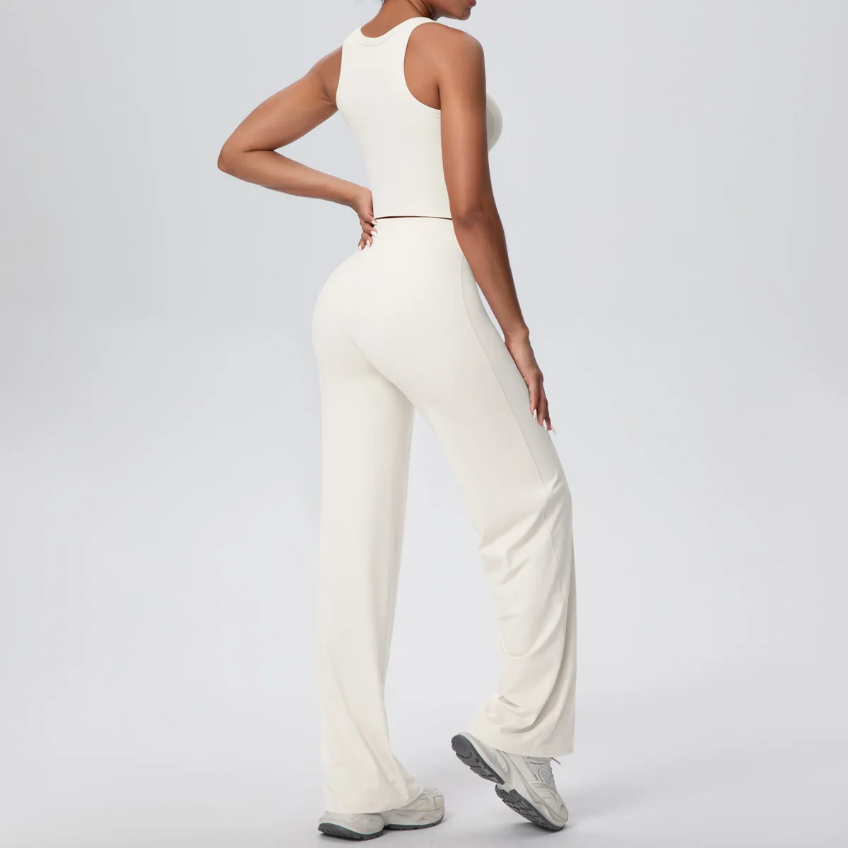 Conjunto Cropped Alça com Calça Efeito Buum Soft Motion