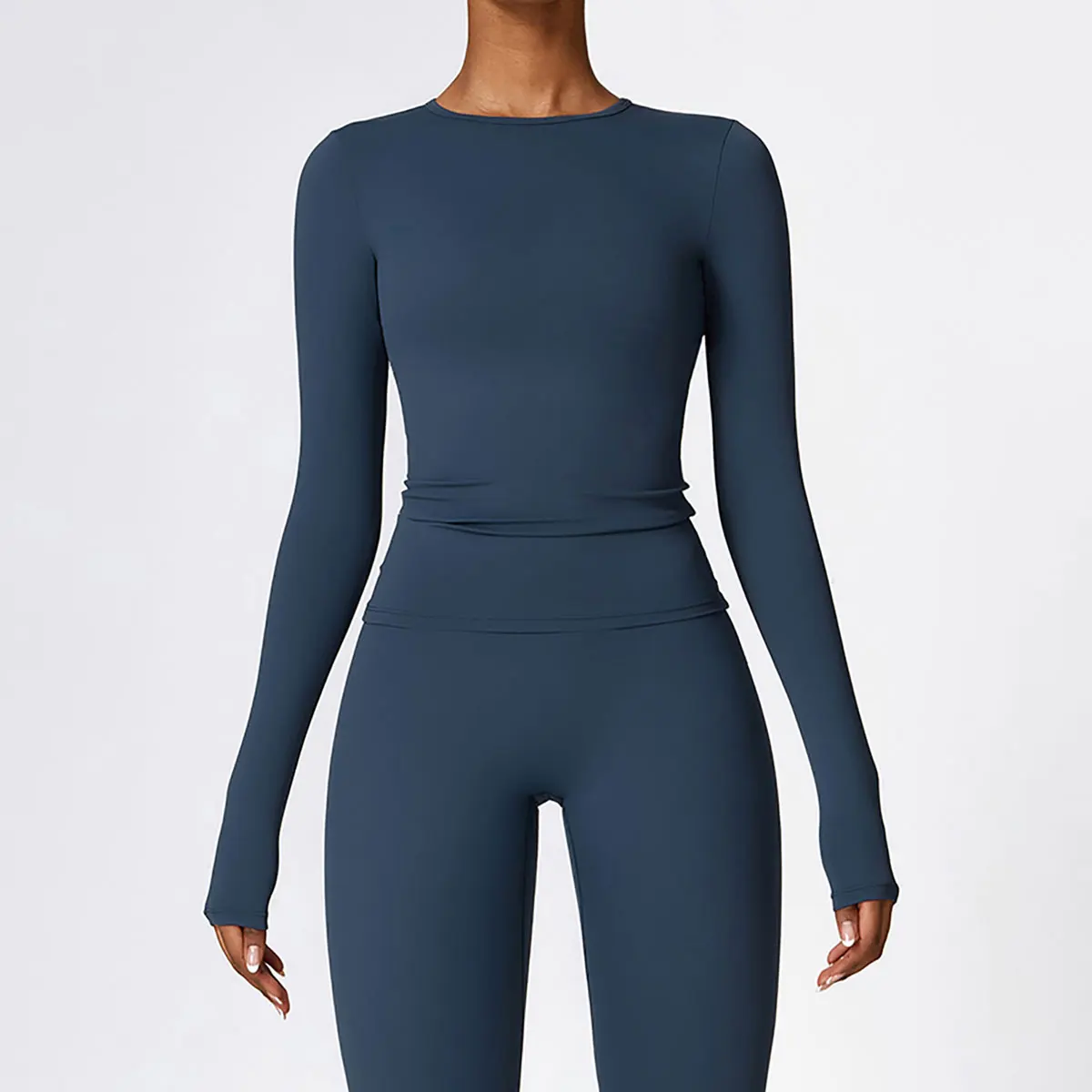 Blusa Manga Longa Alta Elasticidade Basic