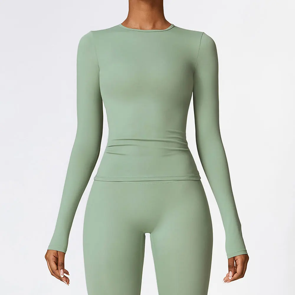 Blusa Manga Longa Alta Elasticidade Basic
