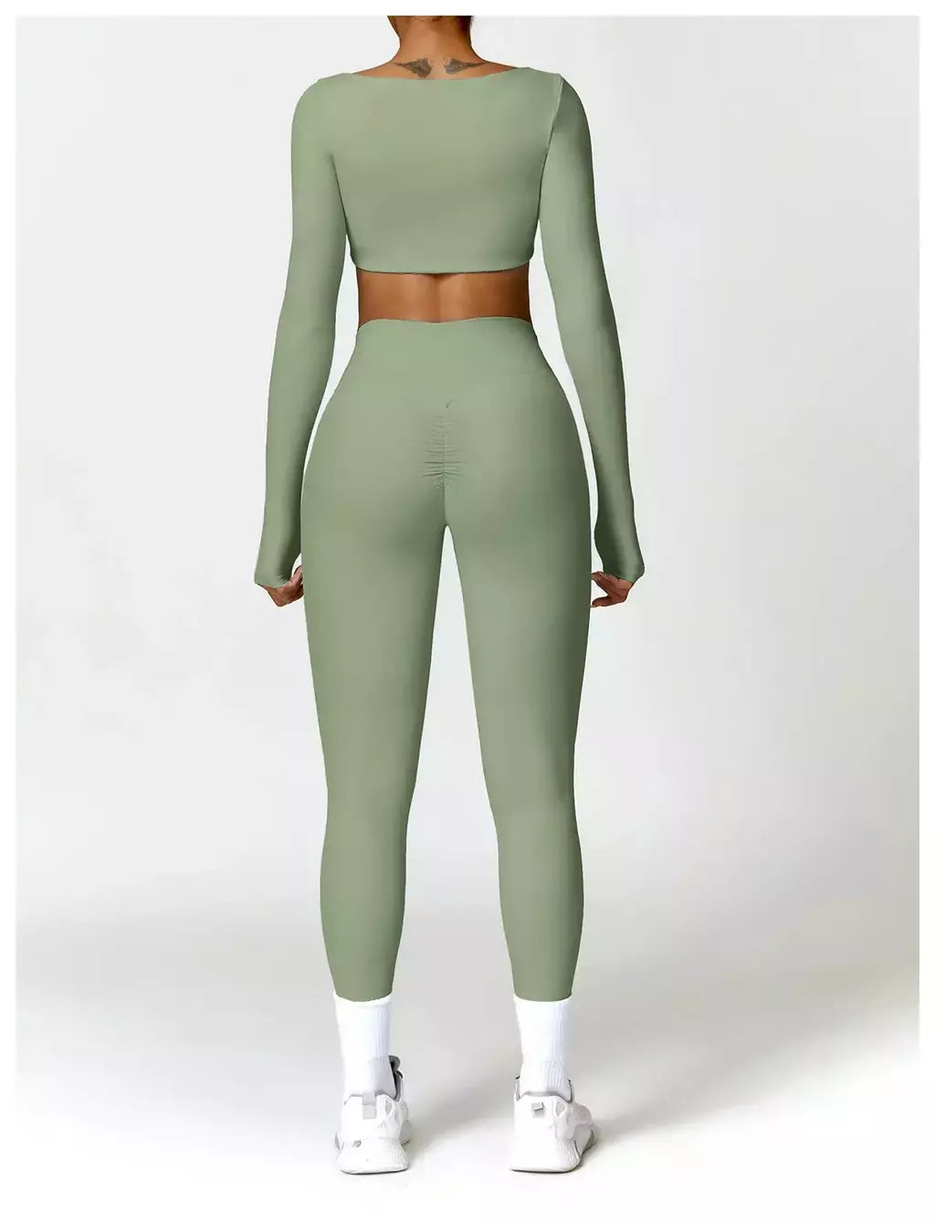 Conjunto Top Manga Longa e Legging Efeito Buum